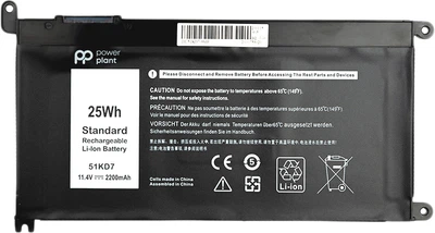 Аккумулятор PowerPlant для ноутбуков Dell Chromebook 3180 (51KD7) (11.4v/2200mAh/3Cells) (NB441266)