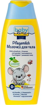 Молочко для тела и ухода за кожей ребенка Baby Line с экстрактом ромашки и подсолнечника 250 мл (4002857009973)