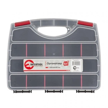 Органайзер для інструментів 12,5" INTERTOOL BX-4001 Органайзер для зберігання та перенесення металовиробів та деталей 320x260x50 мм