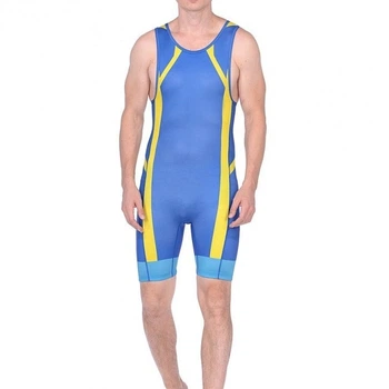 Трико борцовское Asics WRESTLING SINGLET L синий c-2081A016-400