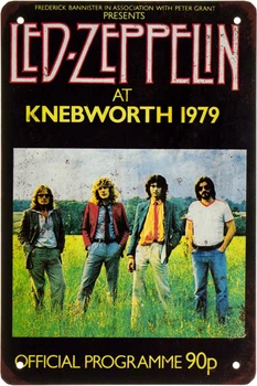 Металлическая табличка "Led Zeppelin (Knebworth Festival 1979)" (ms-103406)