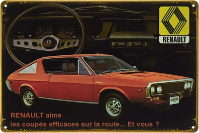 Металлическая табличка "Renault Aime Les Coupes Efficaces Sur La Route... Et Vous?" (ms-103507)