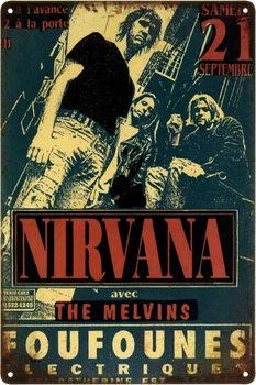Металлическая табличка "Nirvana (The Melvins)" (ms-103373)