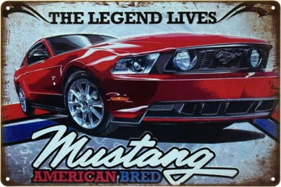 Металлическая табличка "Ford Mustang (The Legend Lives)" (ms-103516)