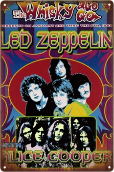 Металлическая табличка "Led Zeppelin (Alice Cooper)" (ms-103384)
