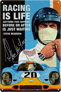 Металлическая табличка "Porsche 917 (Steve McQueen)" (ms-103429)