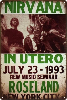 Металлическая табличка "Nirvana, In Utero, Concert at Roseland, New York City" (ms-103374)