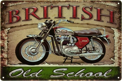 Металлическая табличка "British (Old School)" (ms-103535)