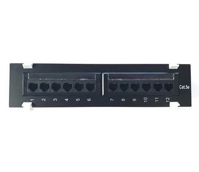 Настенная патч-панель Hypernet UTP 12 портов 1U cat.5е PP-KUTP12WM