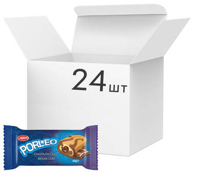 Упаковка мозаичных бисквитов Aldiva Porleo с шоколадным кремом 50 г х 24 шт (8681270445993)