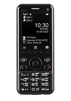 Мобильный телефон 2E E240 POWER Dual SIM Black (680576170088) 