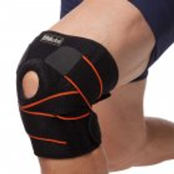 Стабілізатор колінного суглоба з відкритою колінною чашкою (1 шт) Mute Чорний (регульований) (9014)