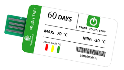 Одноразовый регистратор температуры Fresh Tag 1 (-30 ...+ 70 С; ±0.5 С) 60 дней IP67 PDF (mdr_5001)