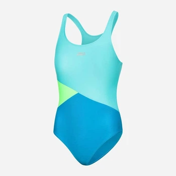 Дитячий суцільний купальник для дівчинки Aqua Speed Pola 541-28 122 см Світло-бірюзовий/Бірюзовий/Салатовий (5908217685933)