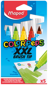 Фломастеры брашевые с супер-толстым корпусом COLOR PEPS XXL, 5 цв.