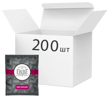 Упаковка фруктового чая Erbe Fruit Infusion в пакетиках 200 шт х 1.5 г (4820097819790)