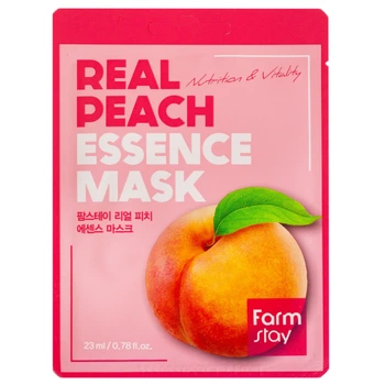 Тканевая маска для лица с экстрактом персика FarmStay Real Peach Essence Mask 23 ml