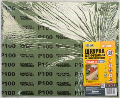 Шкурка шлифовальная MASTERTOOL GM Р100 230*280 мм 5 шт. (08-3110)