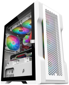 Корпус 1STPLAYER T3-4F1-W-WH без БП White