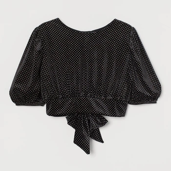 Топ женский H&M 0949265 M Черный (KAY2000001100844)
