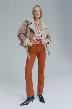 Джинсы Zara 6147/168 - 38 Карамельные