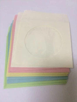 Бумажные конверты с окном и клапаном для мини дисков multicolor 500шт./уп.