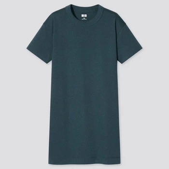 Платье Uniqlo оверсайз 3-4 года, 98-104 рост темно зеленое (437561)