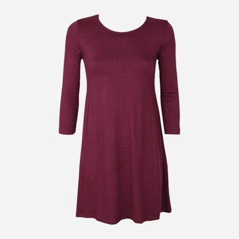 Платье короткое осеннее женское Stradivarius 7242272150_меланж S Бордовое (KAY2000001332047)