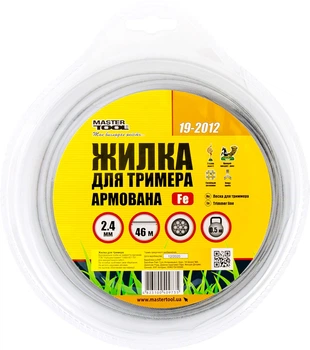 Леска для триммера Mastertool корд со стальным сердечником 2.40 мм 46 м (блистер) (19-2012)