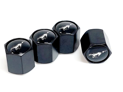 Колпачки Золотник ниппель с логотипом Mustang 4шт.