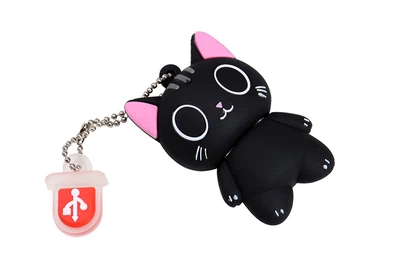 Прикольные фигурные флешки Dinosaur Driver 64Gb Black Kitty shan tou