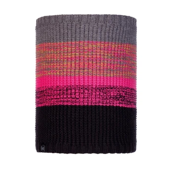 Бафф Buff Knitted & Polar Neckwarmer Alyona Melange Grey Чорний-Рожевий