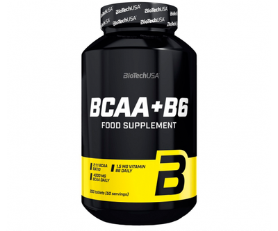 Амінокислоти Biotech BCAA + B6, 200 таблеток (317601)