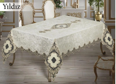 Скатерть Велюр Maison Royale 160x220 Yildiz Cappucino