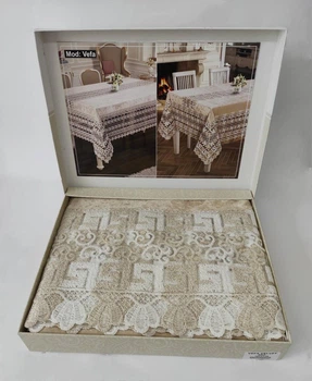 Скатерть Велюр Acme Tekstil 110x160 Vefa Cappicino