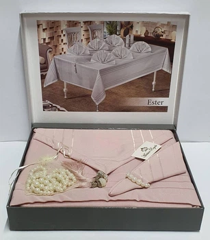 Скатерть Set Maison Royale 160x300+12 psc Ester Powder