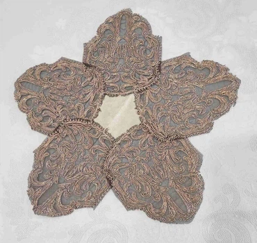 Салфетка велюровая Acme с кружевом 40*40 Harem Cappicino