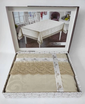 Скатертина Maison Royale 160x220 ovale Sultan Cappucino