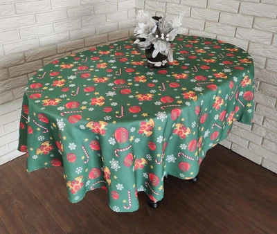 Скатерть "Print" Sagol 160х220 ovale новогодняя Yesil