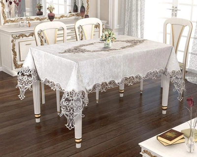 Скатерть Велюр Acme Tekstil 160x220 Rose Krem PVS