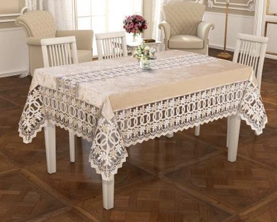 Скатерть Велюр Acme Tekstil 160x260 Amora Gold PVS