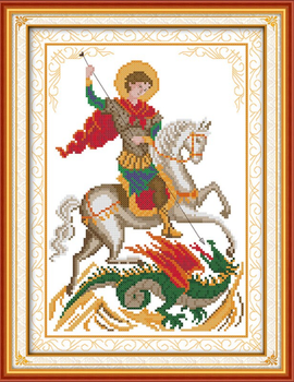 Набор для вышивания по нанесённой на канву схеме "Subdue". AIDA 14CT printed, 27*35 см