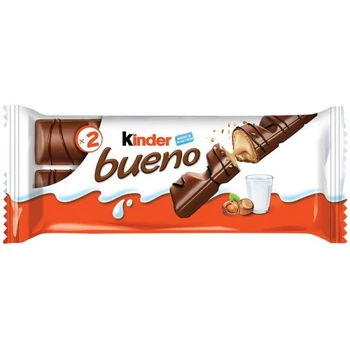 Батончик Kinder Bueno с молочно-ореховой начинкой 43 г (80052760)
