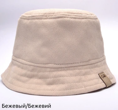 Панамка підліткова Timosha ОГ 57-58 см демісезонна тепла вельветова 456-Вельвет 57 бежевий