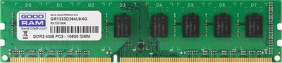 Оперативна пам'ять Goodram DDR3-1333 4096MB PC3-10600 (GR1333D364L9S/4G) (XZD003509) — Уцінка