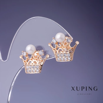 Серьги Xuping Корона 18х15 мм «позолота 18К», ida56665