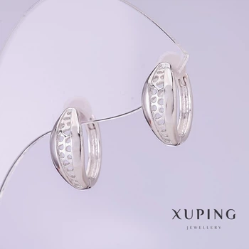 Сережки Xuping 14х6мм родій, ida55591