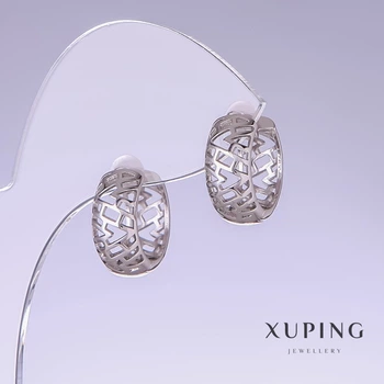 Серьги Xuping, длина 16 мм, толщина 7 мм, родий, ida55671