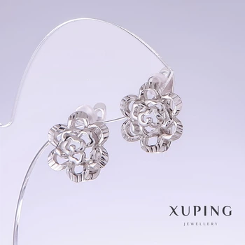 Серьги Xuping, длина 15 мм, толщина 14 мм, родий, ida55481