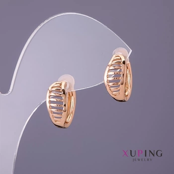Серьги Xuping, диаметр 6 мм, длина 14 мм позолота 18К, ida55653